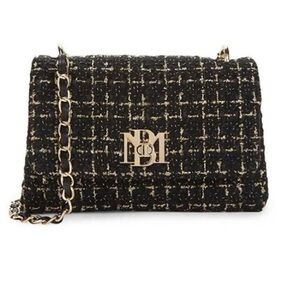 Badgley Mischka Bouclé Tweed Shoulder Bag